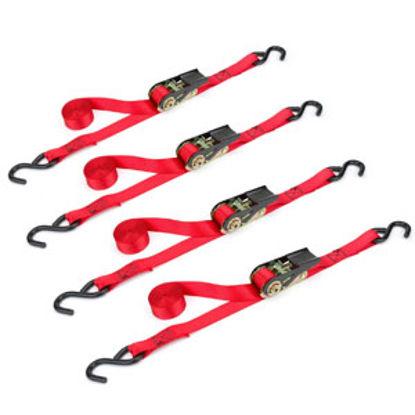 Picture of Highland Cargo Gear  4-Pack 10' Red Ratchet Tie Down Strap 9210500 16-8856                                                   