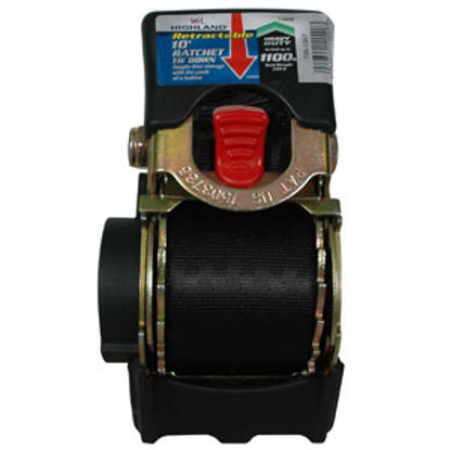 Picture of Highland Cargo Gear Heavy Duty 2" x 10' Black Ratchet Tie Down Strap w/Hooks 1154000 16-8857                                 