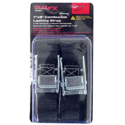 Picture of Trail FX  2-Pack 1" x 8' Black Tie Down Strap A21011B 16-8999                                                                
