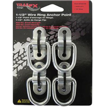 Picture of Trail FX  4-Pack Zinc Plated 300 Lb Bolt-On/Weld-On Mount Tie Down Anchor E10013Z 16-9003                                    