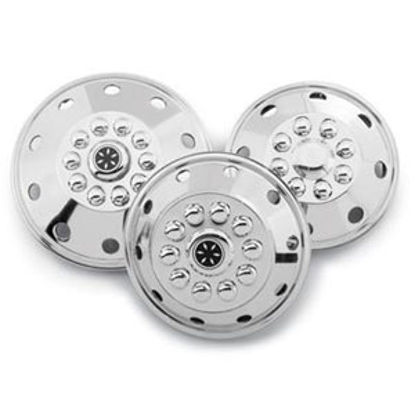 Picture of Dicor Standard Series Single 19-1/2" Polished Stainless Steel Wheel Cover SHAG95-COV 17-0018                                 