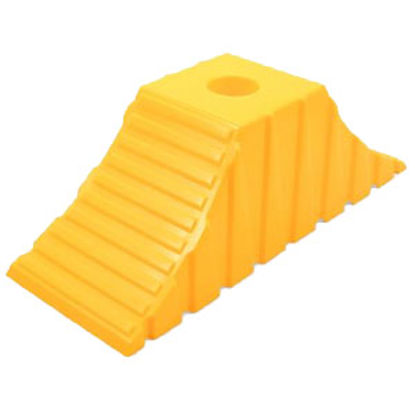 Picture of Camco  Yellow Hard Plastic Wheel Chock 44435 17-0573                                                                         