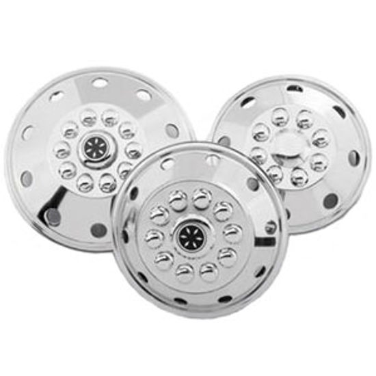 Picture of Dicor Standard Series Single 16" Polished Stainless Steel Wheel Cover SHFM16-COV 17-0730                                     