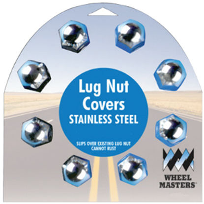 Picture of Wheel Masters Lug Nut Cap 1-1/16" Ford Stainless Steel Lug Nut Covers, 8-Pack  17-1921                                       