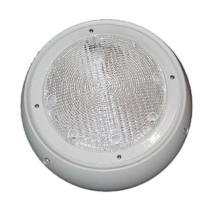 Picture of Command  White w/Clear Lens Round Porch Light 007-46W 18-0038                                                                