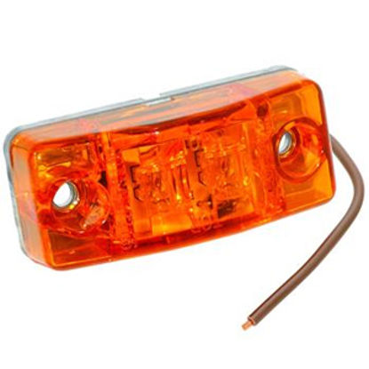 Picture of Bargman 99 Series Amber 2.64"x1.14"x0.97" LED Side Marker Light 47-99-402 18-0095                                            