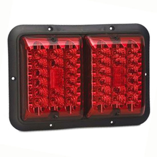 Picture of Bargman 84 Series Red 9-13/16"x6-15/16"x1-1/4" LED Stop/ Tail/ Turn Light 48-84-527 18-0141                                  