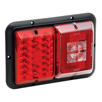 Picture of Bargman 84 Series Red 9-13/16"x6-15/16"x1-1/4" LED Stop/ Tail/ Turn Light 48-84-008 18-0142                                  