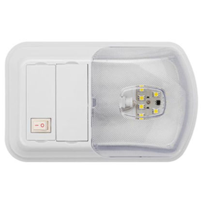 Picture of Brilliant Light (TM)  White w/Clear Lens Ceiling Mount Interior Light w/Switch 016-BL3002 18-0177                            