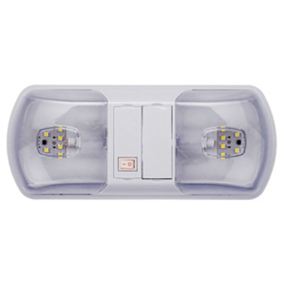Picture of Brilliant Light (TM)  White w/Double Clear Lens Ceiling Mount Interior Light w/Switch 016-BL3003 18-0286                     