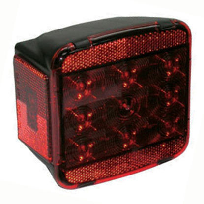 Picture of Peterson Mfg.  Red 5.04"x4.72" LED Stop/ Turn/ Tail/ License Light V840L 18-0382                                             