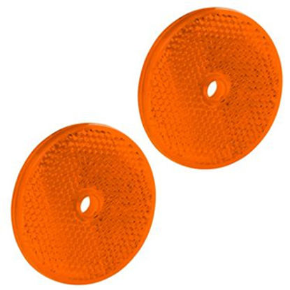 Picture of Bargman  2-Pack 2-3/16" Round Amber Screw Mount Reflector 74-71-175 18-0396                                                  