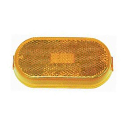 Picture of Peterson Mfg.  Amber 4-1/8"W x 2"H x 1-1/32"D. Clearance Side Marker Light V108WA 18-0435                                    