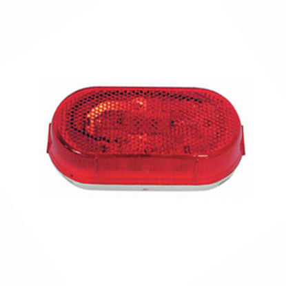 Picture of Peterson Mfg.  Red 4-1/8"W x 2"H x 1-1/32"D. Clearance Side Marker Light V108WR 18-0436                                      