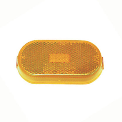 Picture of Peterson Mfg.  Amber 4 1/8"W x 2"H x 11/32"D Clearance Side Marker Light V128A 18-0439                                       