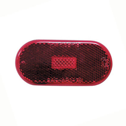 Picture of Peterson Mfg.  Red 4-1/8"W x 2"H x 11/32"D Clearance Side Marker Light V128R 18-0440                                         
