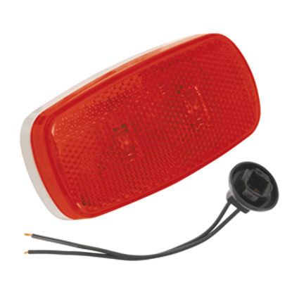 Picture of Bargman 59 Series Red 4"x2"x1-1/32" LED Side Marker Light 42-59-401 18-0458                                                  