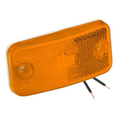 Picture of Bargman 178 Series Amber 3-7/8"x1-7/8"x3/4" Side Marker Light 34-17-809 18-0598                                              