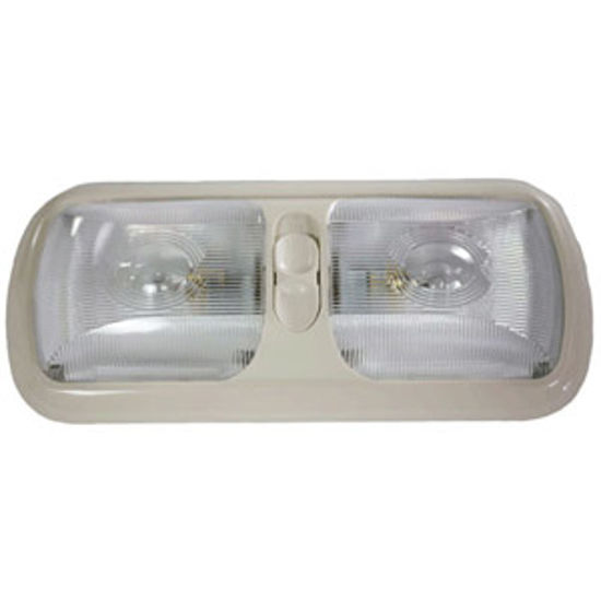 Picture of Arcon  Colonial White w/Clear Lens Double Euro Style Dome Light 18015 18-0641                                                