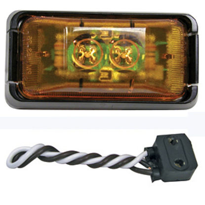 Picture of Peterson Mfg.  Amber Clearance LED Side Marker Light V153KA 18-0668                                                          