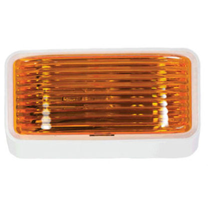 Picture of Arcon  White w/Amber Lens Rectangular Porch Light w/o Switch 18109 18-0779                                                   