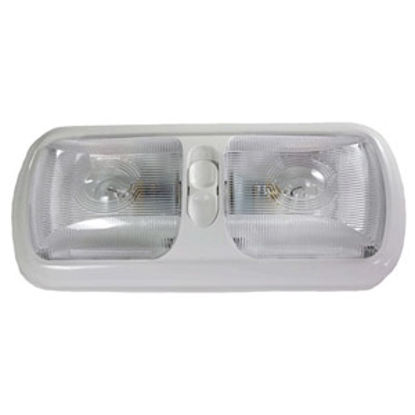 Picture of Arcon  White w/Clear Lens Double Euro Style Dome Light 18124 18-0784                                                         