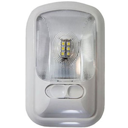 Picture of Arcon  White w/Clear Lens Single Euro Style LED Dome Light 20711 18-0861                                                     