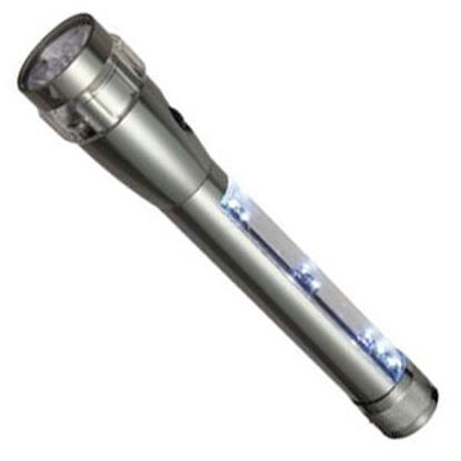 Picture of Ming's Mark  Silver LED Solar Powered Flashlight GW29000 18-0942                                                             
