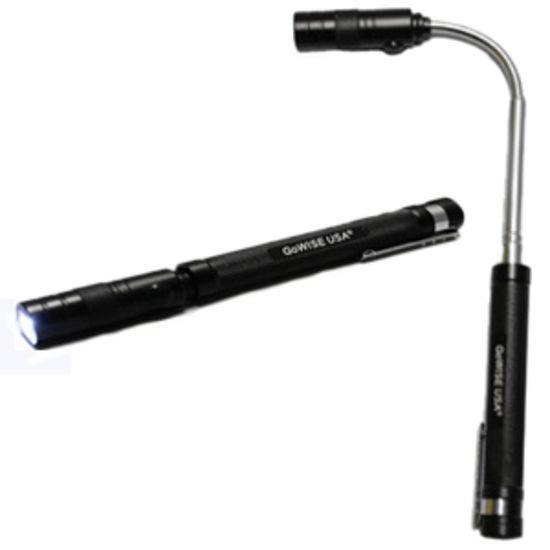 Picture of Green LongLife GoWISEUSA (R) LED Battery Operated Telescopic Flashlight GW29003 18-0959                                      