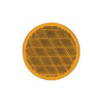 Picture of Optronics  3" Round Amber Adhesive Mount Reflector RE-21AS 18-1039                                                           