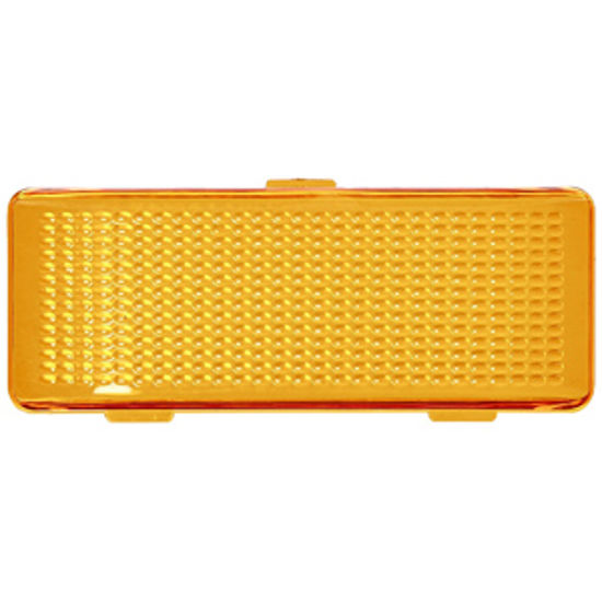 Picture of Peterson Mfg.  Amber Flat Rectangular Lens For Peterson Light Series Porch Light 384-15A 18-1057                             