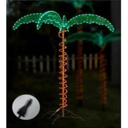 Picture of Green LongLife  4-1/2'L Multi-Color Palm Tree w/Green Leaves 12VDC LED Rope Light 7070103 18-1188                            