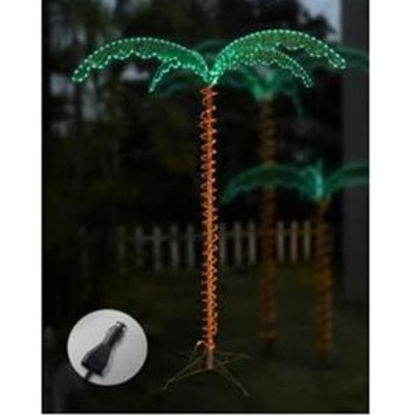 Picture of Green LongLife  7'L Multi-Color Palm Tree w/Green Leaves 12VDC LED Rope Light 7070104 18-1189                                