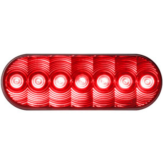 Picture of Peterson Mfg.  Red 6-1/2"x2-1/4" 7 LED Stop/ Turn/ Tail Light V821KR-7 18-1315                                               