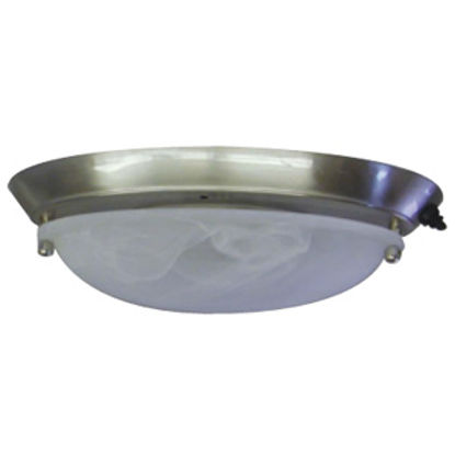 Picture of ITC Radiance (TM) Brushed Nickel w/ White Globe 12V Ceiling Mount Interior Light w/ Switch 39800SNI214-4-D 18-1364           