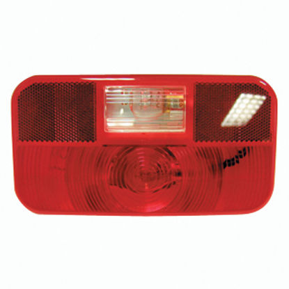 Picture of Peterson Mfg.  Red 8-9/16"x4-5/8" Stop/ Turn/ Tail/ License Light V25922 18-1444                                             