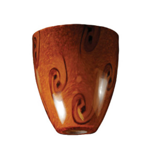 Picture of ITC  Traditional Shape Glass Pendant Light Shade w/ Brown Swirl 2089-BN 18-1459                                              