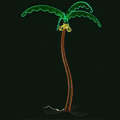 Picture of Ming's Mark  7'L Palm Tree w/Green Leaves/Yellow Coconut LED Rope Light 8080122 18-2017                                      