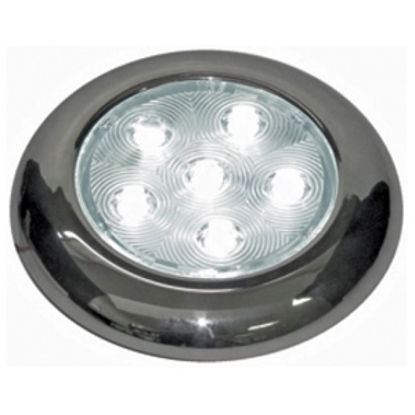 Picture of Peterson Mfg. Great White Polished SS Housing Surface Mount White LED Dome Interior Light V361 18-2245                       