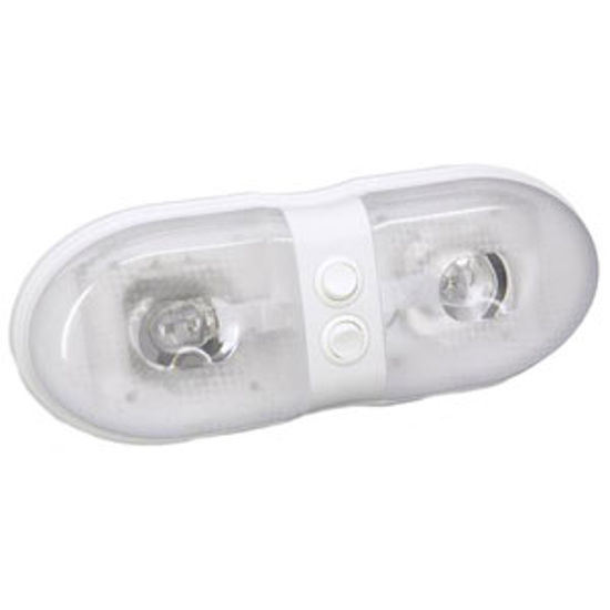 Picture of Bargman 76 Series Dual Lens Ceiling Mount Interior Light w/Dual Switch 30-76-243 18-4026                                     