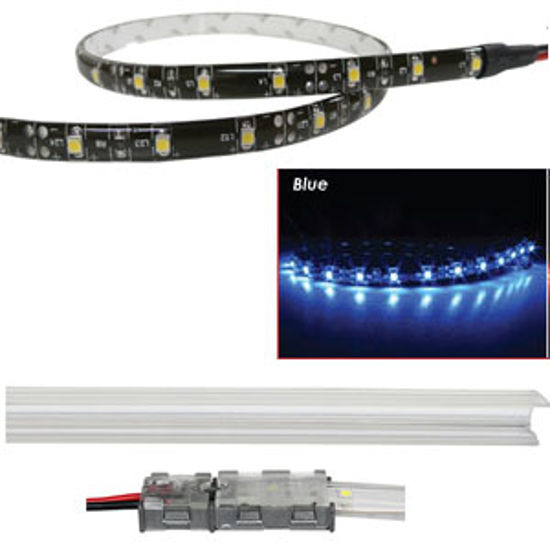 Picture of ITC FlexConnex (TM) 5M L Blue LED Rope Light TPE12BL-50012-D 18-7651                                                         