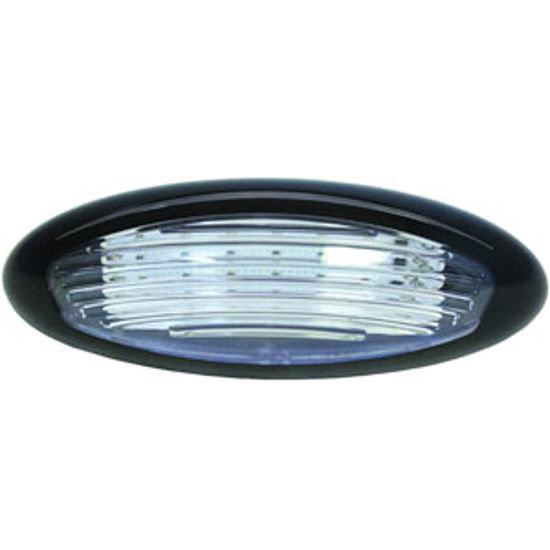 Picture of ITC  Black w/Clear Lens Oval LED Porch Light 69768-BK-D 18-7653                                                              