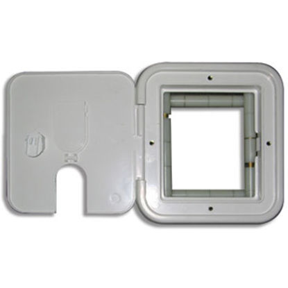 Picture of Surge Guard  White Lockable Electrical Hatch Access Door w/Door Latch RV2061-SR 19-0078                                      