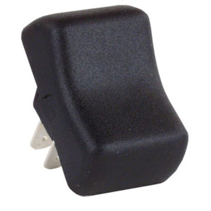 Picture of JR Products  Black 125-250V/ 16A SPST Single Rocker Switch 12255 19-0161                                                     