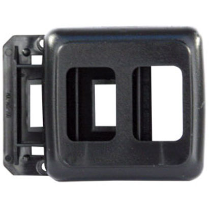 Picture of JR Products  Black Double Opening Multi Purpose Switch Faceplate w/Base 12315 19-0167                                        