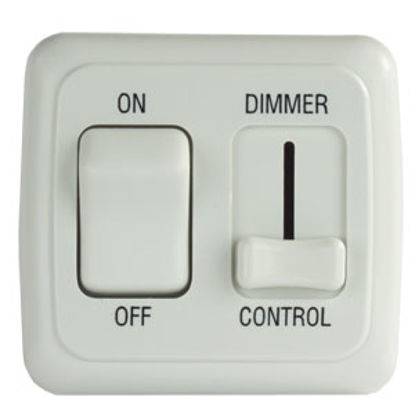 Picture of JR Products  White 15A/ 12V Dimmer Switch 12065 19-0178                                                                      