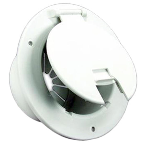 Picture of JR Products  Polar White 3-1/2"RO Rectangular Lockable Cable Hatch Access Door 541-2-A 19-0188                               