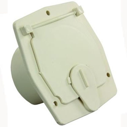 Picture of JR Products  Colonial White 2-27/32"RO Square Cable Hatch Access Door S-27-14-A 19-0195                                      
