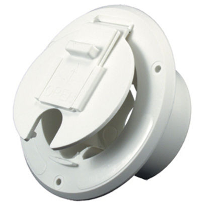 Picture of JR Products  Polar White 2-27/32"RO Round Electrical Hatch Access Door S-23-10-A 19-0204                                     