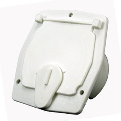 Picture of JR Products  Polar White 2-27/32"RO Square Cable Hatch Access Door S-27-10-A 19-0212                                         